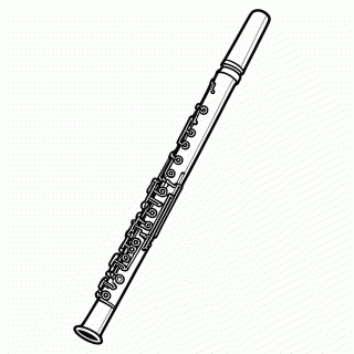 Flauta para colorir
