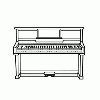 Piano para colorir