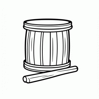 Tambor para colorir