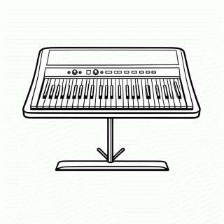 Teclado para colorir