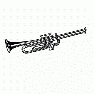 Trombone para colorir