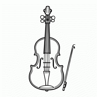 Violino para colorir
