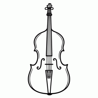 Violoncelo para colorir