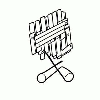 Xilofone para colorir