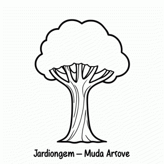 Jardinagem — Muda Arvore — Jardinagem para Colorir
