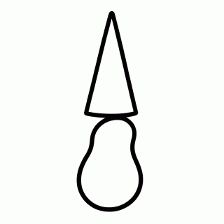 Chapeu De Cone para colorir