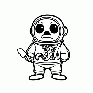 Impostor Com Faca para colorir