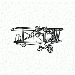 Aviao Dos Porcos — Angry Birds para Colorir