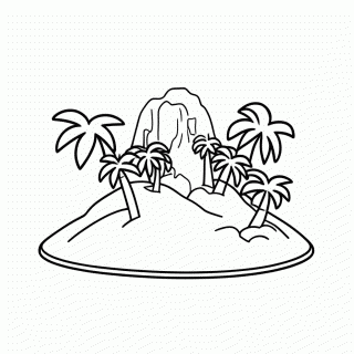Ilha Dos Passaros para colorir