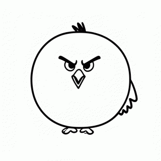 Red Passaro Vermelho — Angry Birds para Colorir