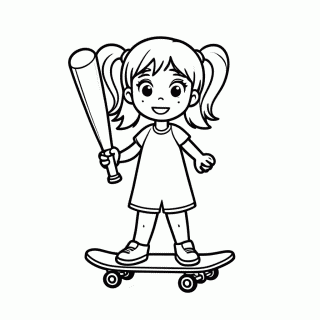 Bibi Skate para colorir