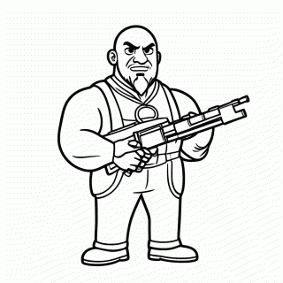 Bull Shotgun para colorir