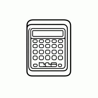 Calculadora de Bolso para colorir