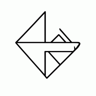 Peça Tangram Quadrado para colorir