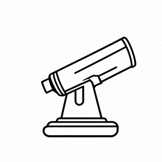 Telescópio Astronômico para colorir