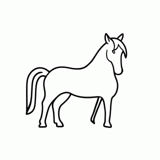 Peça de Xadrez: Cavalo para colorir
