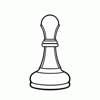 Peça de Xadrez: Peão para colorir