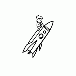 Foguete Rocket Ride para colorir