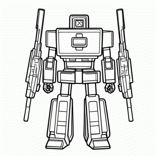 Peg Robo Mech para colorir