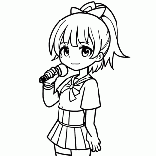 Monika Doki Doki para colorir