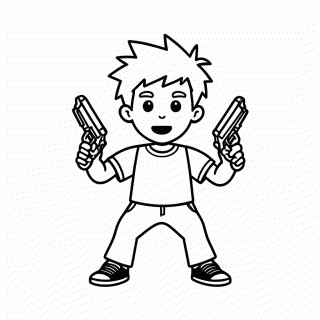 Pico Pistola para colorir
