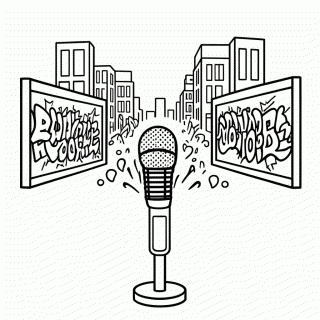 Pista De Rap para colorir