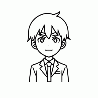 Senpai para colorir