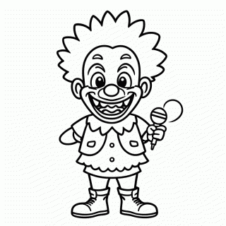 Tricky Palhaco para colorir