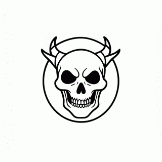 Demon Medalha para colorir