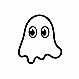 Clyde Fantasma Laranja para colorir