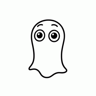 Inky Fantasma Azul para colorir
