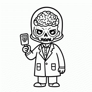 Dr Zomboss Chefe — Plants vs Zombies para Colorir