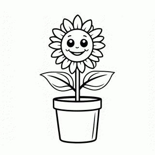 Sunflower Girassol para colorir
