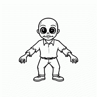 Zumbi Classico para colorir