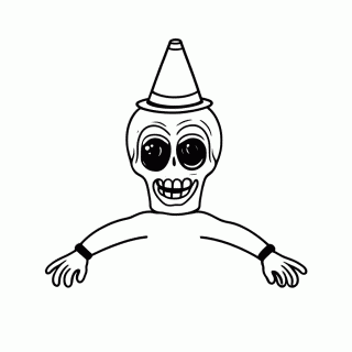 Zumbi Cone para colorir