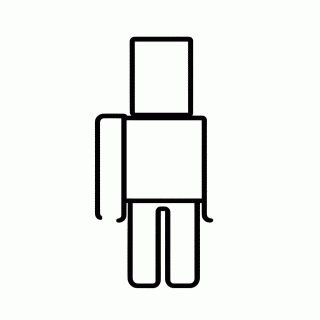 Avatar Blocky Padrao — Roblox para Colorir