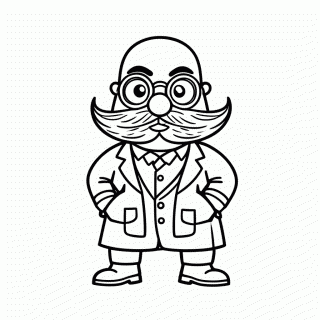 Dr Robotnik Eggman para colorir