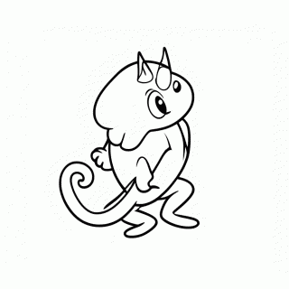 Espio Camaleao para colorir