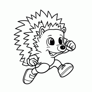 Sonic Correndo — Sonic para Colorir