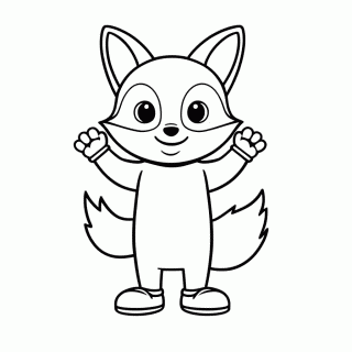 Tails Com Duas Caudas para colorir