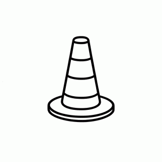 Cone De Transito para colorir