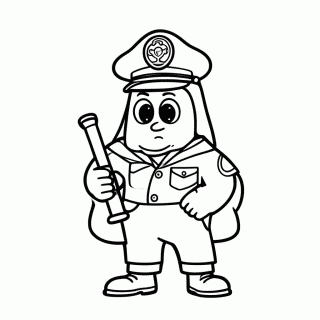 Stumbler Policia para colorir