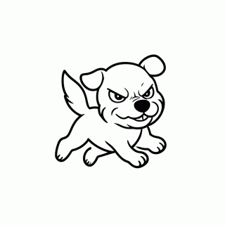 Dog Malvado para colorir