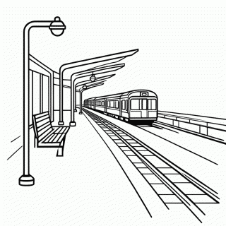 Estacao De Metro para colorir