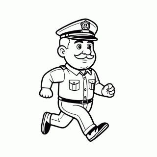 Frank Policial para colorir