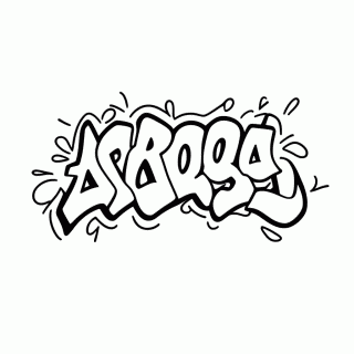 Grafite Letreiro para colorir