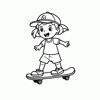 Tricky Skatista para colorir