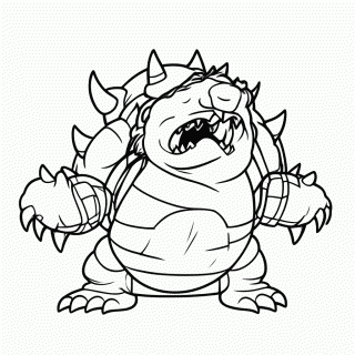 Bowser Rei para colorir