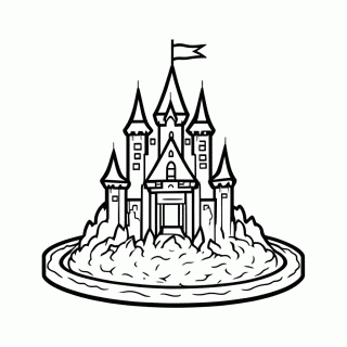 Castelo Bowser para colorir
