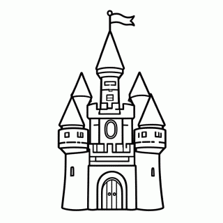 Castelo Peach para colorir